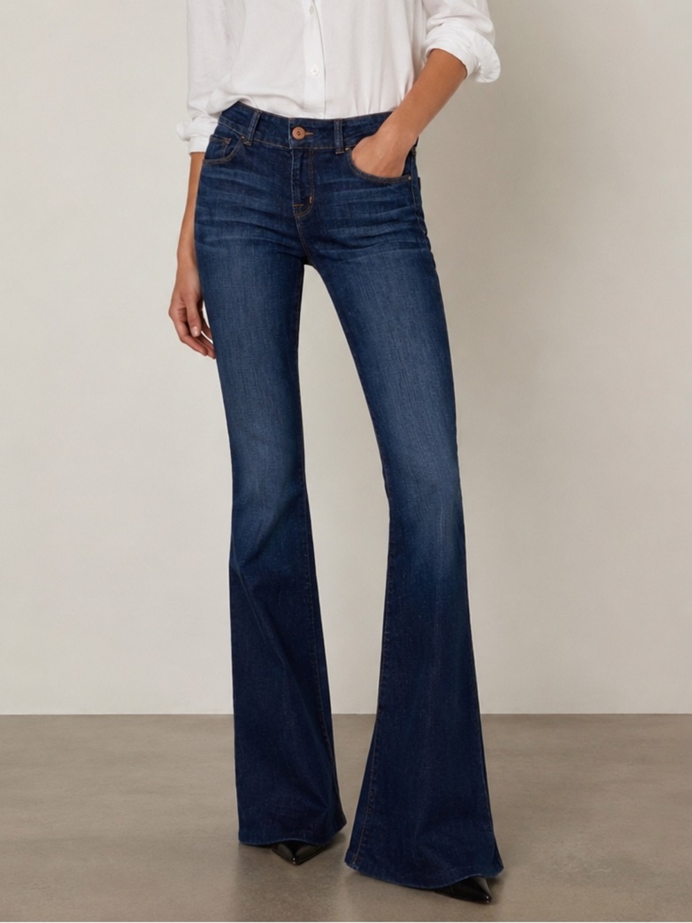 J. Brand Love Story Flare Jeans in Trouble Wash
